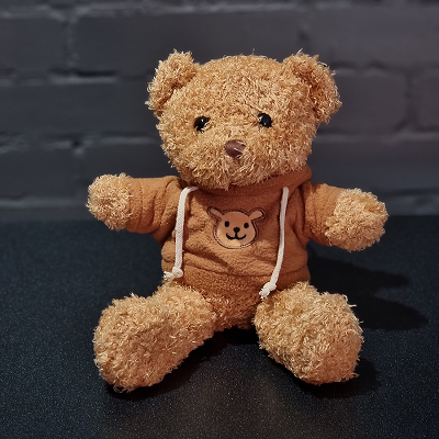 Мишка плюшевый, рыжий.