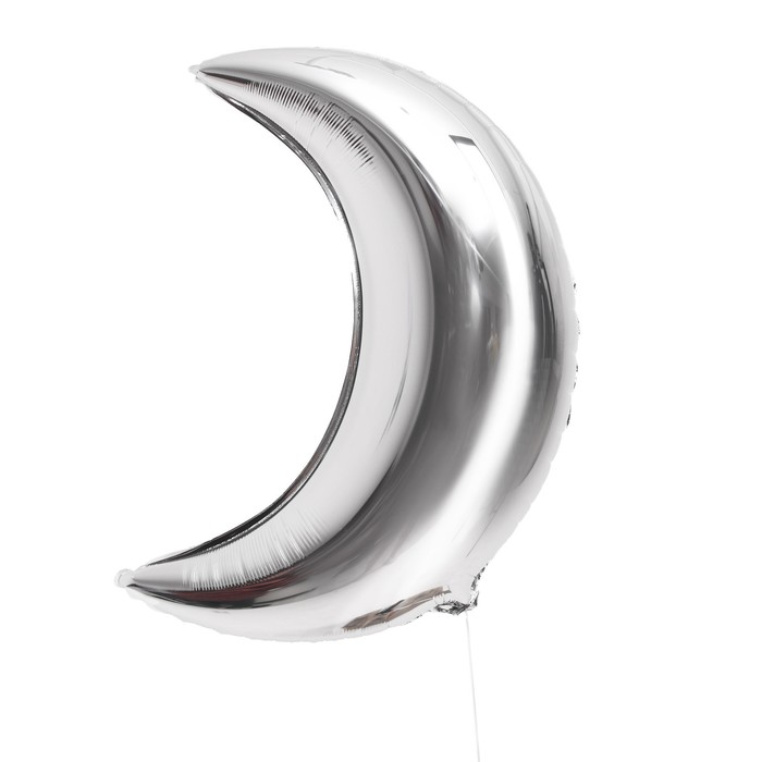 Шар фольгированный "Месяц", серебряный.